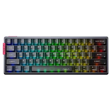 Aula AG60 Pro Alüminyum Manyetik Hall Effect Aether Switch RGB TKL Hot Swap Şeffaf Siyah Gaming Klavye