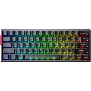 Aula AG60 Pro Alüminyum Manyetik Hall Effect Aether Switch RGB TKL Hot Swap Şeffaf Siyah Gaming Klavye