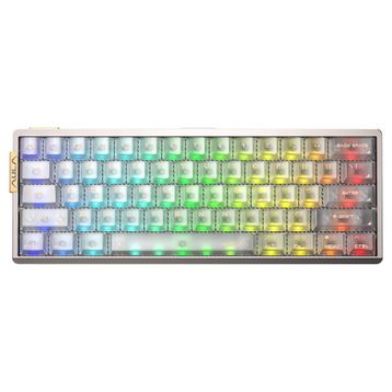 Aula AG60 Snowglow Switch Hot Swap Rgb Şeffaf Beyaz Kablosuz Gaming Klavye