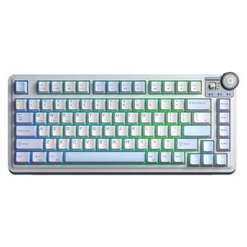 Aula AU75 3 Modlu Rgb Hot Swap Mekanik Tkl Star Vector Switch Kablosuz Makrolu Klavye Buz Mavisi