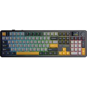 Aula F108 Pro Reaper Switch Mekanik RGB Hot Swap Ekranlı Kablosuz Siyah Gaming Klavye