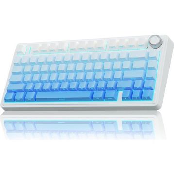 Aula F75 Gradyan Mavi Mekanik RGB TKL Seiya Switch Kablosuz Makrolu Hot Swap Gaming Klavye
