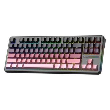 Aula F87 Pro Gradyan Pembe RGB TKL Graywood V4 Switch Kablolu/Kablosuz Mekanik Gaming Klavye