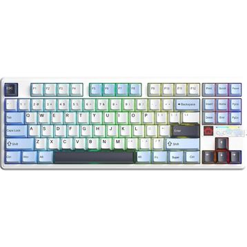 Aula F87 Pro V2 Mekanik Rgb Tkl Star Vector Switch Kablosuz Makrolu Hot Swap Klavye Lacivert