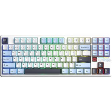 Aula F87 Pro V2 Mekanik Rgb Tkl Star Vector Switch Kablosuz Makrolu Hot Swap Klavye Lacivert