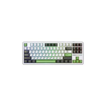 Aula F87 Yeşil Mekanik Rgb Tkl Graywood V3 Switch Kablosuz Makrolu Hot Swap Klavye