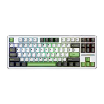 Aula F87 Yeşil Mekanik Rgb Tkl Graywood V3 Switch Kablosuz Makrolu Hot Swap Klavye