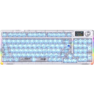 Aula F98 Pro V3 RGB Crystal Switch Kablolu/Kablosuz Şeffaf Gaming Klavye