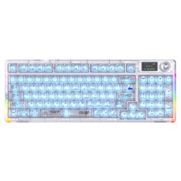Aula F98 Pro V3 RGB Crystal Switch Kablolu/Kablosuz Şeffaf Gaming Klavye