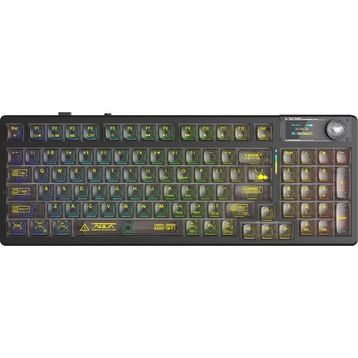 Aula F98 Pro V3 RGB Crystal Switch Kablolu/Kablosuz Siyah Gaming Klavye