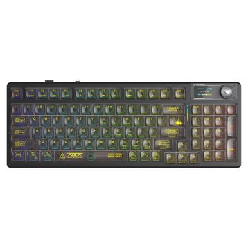 Aula F98 Pro V3 RGB Crystal Switch Kablolu/Kablosuz Siyah Gaming Klavye