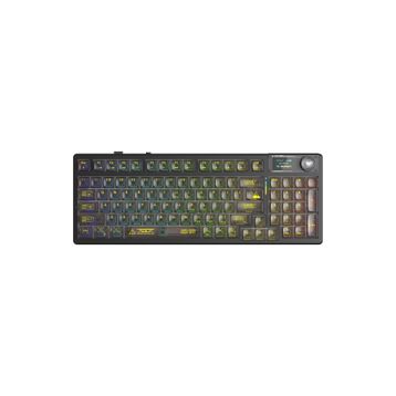 Aula F98 Pro V3 RGB Crystal Switch Kablolu/Kablosuz Siyah Gaming Klavye