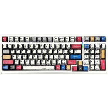 Aula F99 Comic 3 Modlu RGB Hot Swap Mekanik GrayWood V3 Switch Kablosuz Makrolu Gaming Klavye