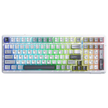 Aula F99 Pro Gradyan Mavi 3 Modlu RGB Hot Swap Mekanik Nimbus V3 Switch Kablosuz Makrolu Gaming Klavye