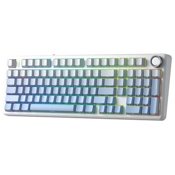 Aula F99 Pro Gradyan Mavi 3 Modlu RGB Hot Swap Mekanik Nimbus V3 Switch Kablosuz Makrolu Gaming Klavye