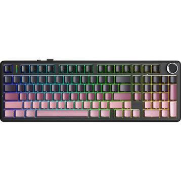 Aula F99 Pro Gradyan Pembe 3 Modlu RGB Hot Swap Mekanik Reaper Switch Kablosuz Makrolu Gaming Klavye
