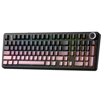 Aula F99 Pro Gradyan Pembe 3 Modlu RGB Hot Swap Mekanik Reaper Switch Kablosuz Makrolu Gaming Klavye