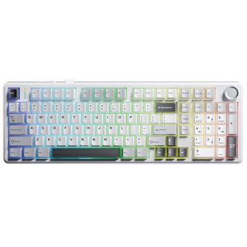 AULA F99 Pro RGB Hot Swap Mekanik Star Vector Switch Kablosuz Gri Gaming Klavye