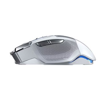 Aula SC550 4800 DPI Beyaz Gri 2.4 GHz 7 Tuşlu Makrolu Kablosuz Optik RGB Oyuncu Mouse