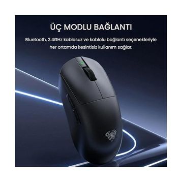 Aula V9 Pro Optik Şarjlı Kablolu/Kablosuz Gaming Mouse