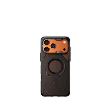 Aulumu İphone 17 Pro Rugged Siyah Soğutma Kanallı Köşe Korumalı Zırh Magsafe Uyumlu Telefon Kılıfı