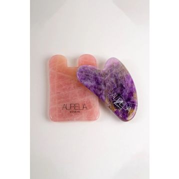 Aurelia Geneve Pembe Kuvars Gua Sha Taş Seti