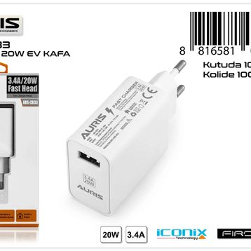 Auris ARS-CH33 3.4A 20W Fast Başlık