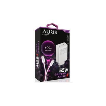 Auris ARS-CH65 65 W USB to Type C Saliseli Ultra Fast Hızlı Şarj Aleti Seti