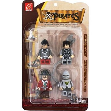 Ausini Pirates 4'lü Kırmızı Korsan Figür Seti