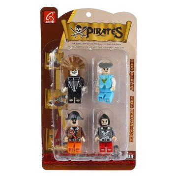 Ausini Pirates 4'lü Kırmızı Korsan Figür Seti