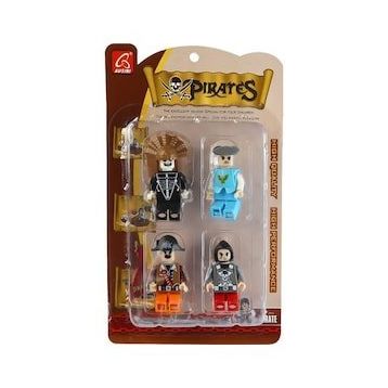 Ausini Pirates 4'lü Kırmızı Korsan Figür Seti
