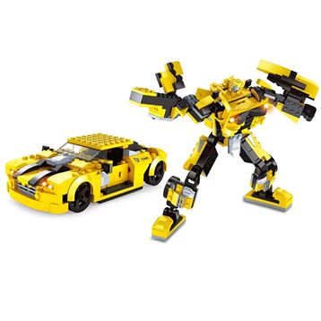 Ausini Titan Form Heroes 2 in 1 Araca Dönüşen Sarı Robot 244 Parça Blok Seti