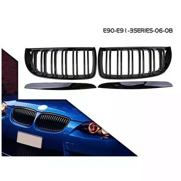 Auto GP Bmw E90 M3 Piano Black 2006-2009 Çift Tırnak Uyumlu Ön Böbrek Panjur