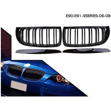 Auto GP Bmw E90 M3 Piano Black 2006-2009 Çift Tırnak Uyumlu Ön Böbrek Panjur