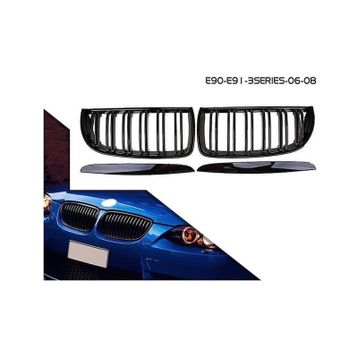 Auto GP Bmw E90 M3 Piano Black 2006-2009 Çift Tırnak Uyumlu Ön Böbrek Panjur