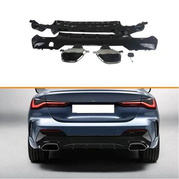 Auto GP Bmw G22 G23 440i 2020+ Arka Tampon Difüzörü ve Egzoz Ucu Seti