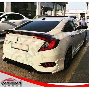 Auto GP Honda Civic FC5 2016+ Turbo Arka Tampon Eki ve Egsoz Seti