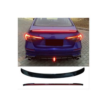 Auto GP Honda Civic FE1 Ledli Pianoblack 2021+ Bagaj Üstü Spoiler
