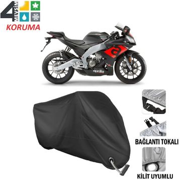 Autoes Aprilia RS 125 Siyah Kilit Uyumlu Motosiklet Brandası