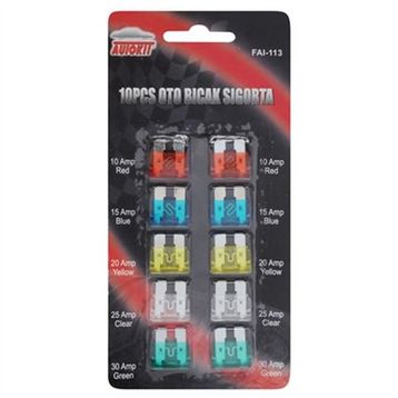 Autokit Bıçak Sigorta 10'lu Set
