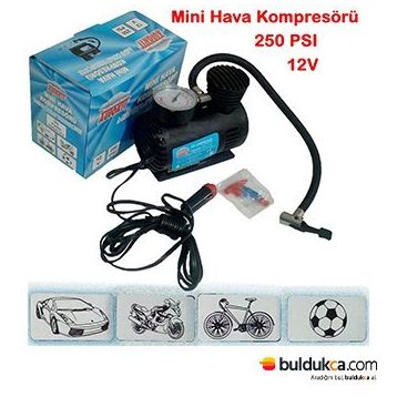 Autokit Mini Hava Kompresörü 12V 250 PSI