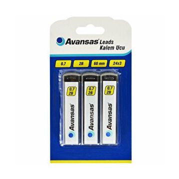 Avansas 0.7 mm 2B 3'lü Paket Kalem Ucu