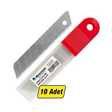 Avansas 01248 18 mm 10'lu Tüp Maket Bıçağı Yedeği