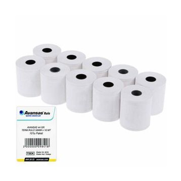 Avansas 56 mm x 16 mt 10'lu Paket 44 gr Pos Rulosu