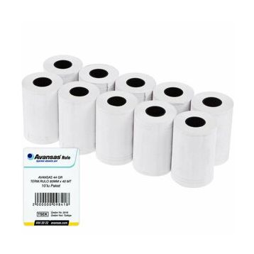 Avansas 80 mm x 40 mt 10'lu Paket 44 gr Pos Rulosu