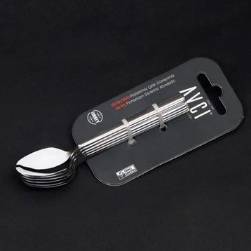 Avcı Klas 6 Adet 18/10 2 mm Paslanmaz Çelik Çay Kaşığı