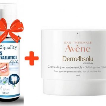 Avene 40 ml Dermabsolu Canlandırıcı Ve Sıkılaştırıcı Gündüz Kremi+E2'quality Diş Beyazlatıcı Köpük
