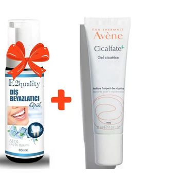Avene Cicalfate 30 ml Massage Gel+E2'quality Diş Beyazlatıcı Köpük