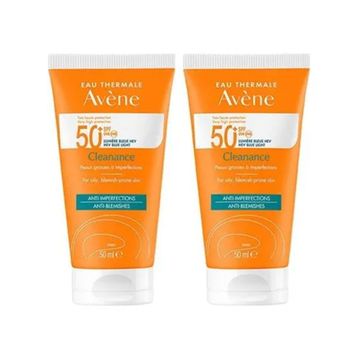 Avene Cleanance SPF 50+ Yağlı ve Akneye Eğilimli Ciltler İçin 2x50 ml Yüksek Korumalı Güneş Kremi