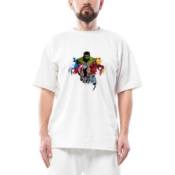 Avengers Boss Oversize Siyah Tişört